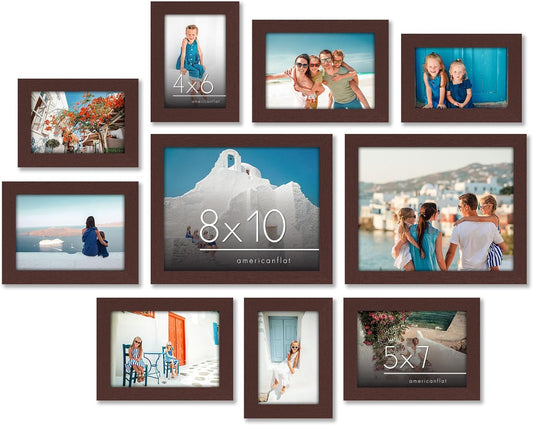 10 Piece Gallery Wall Picture Frame Set | Choose Your Color