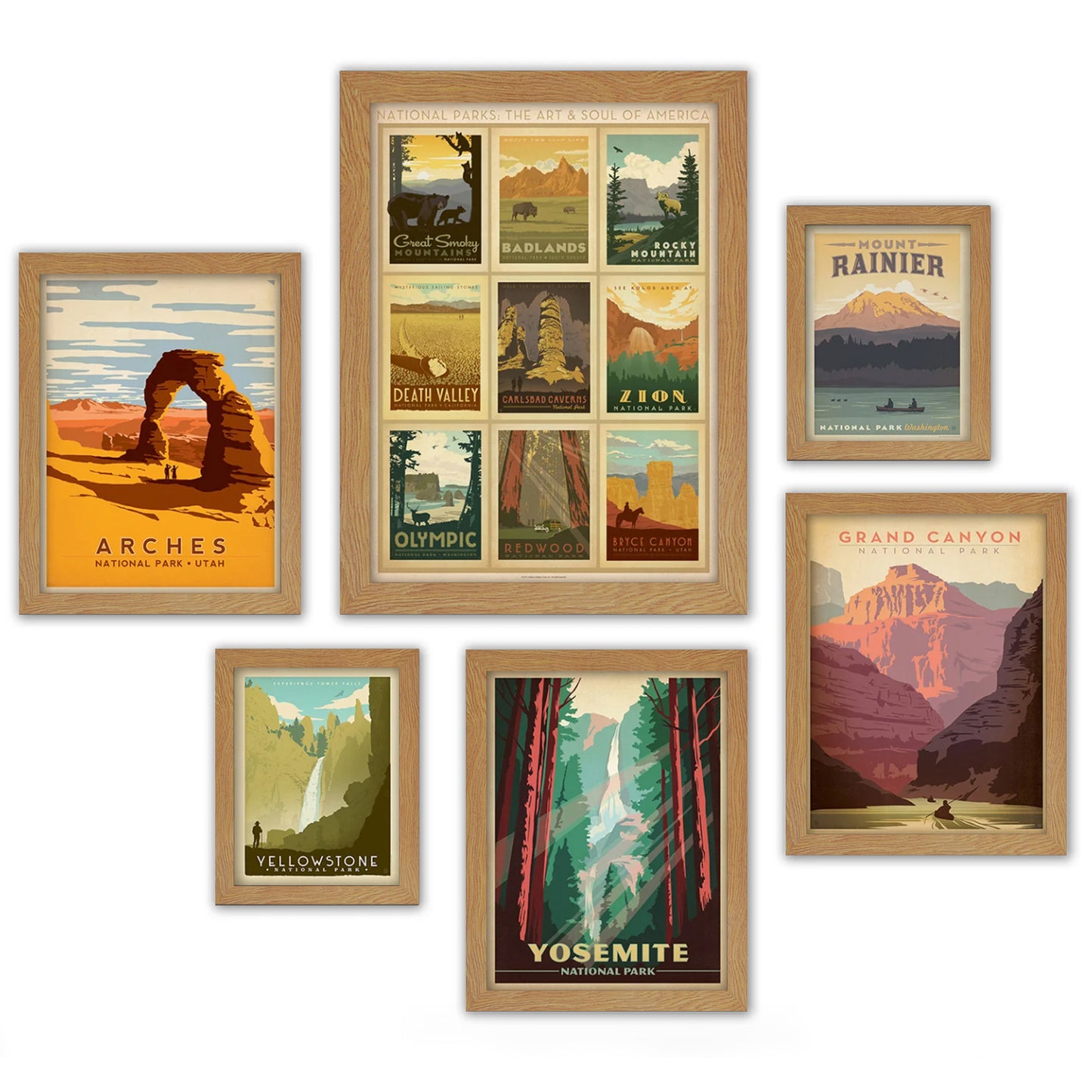 U.S. National Parks by Anderson Design Group - 6 Piece Framed Gallery Wall Set