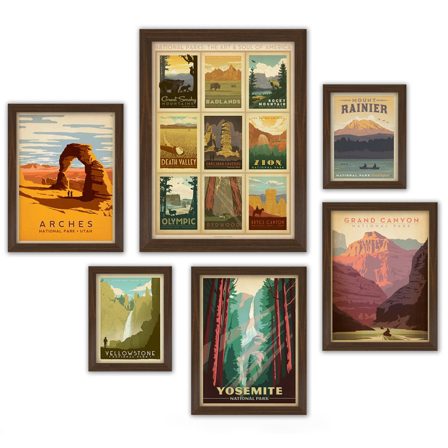 U.S. National Parks by Anderson Design Group - 6 Piece Framed Gallery Wall Set