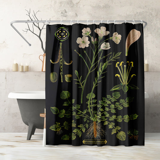 71" x 74" Boho Shower Curtain with 12 Hooks, Cuckoo Flower by Adams Ale