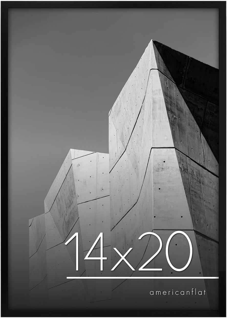 Modern Gallery Poster Frame without Mat, Black | Streamline Collection