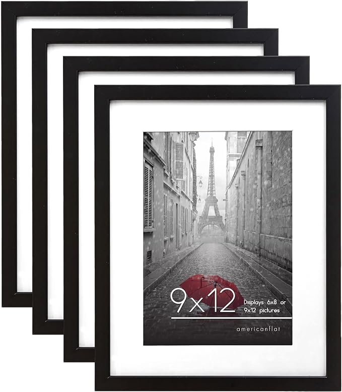 Set of 4 - Gallery Picture Frame with Mat | Signature Collection