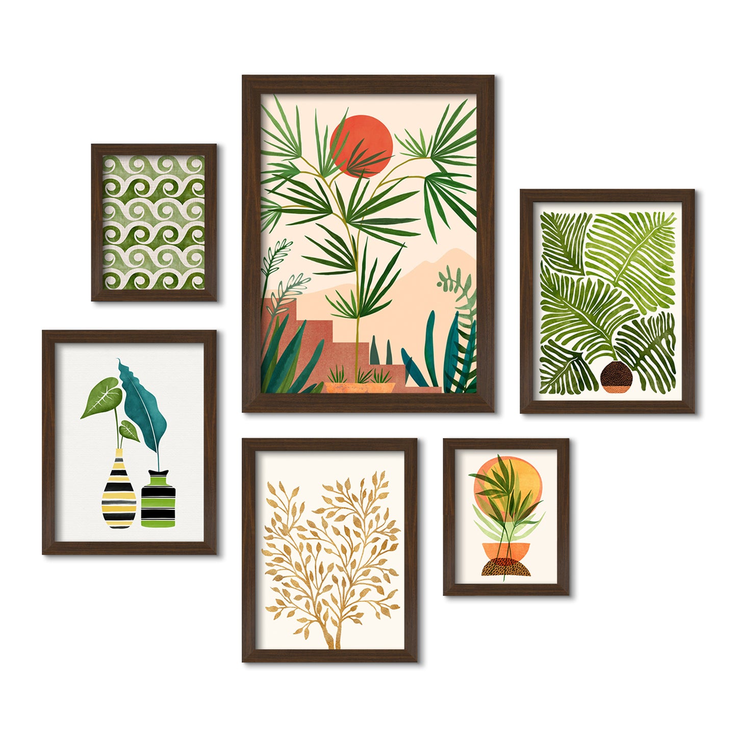 Black and White Weekend In Mojave - 6 Piece Framed Gallery Wall Set