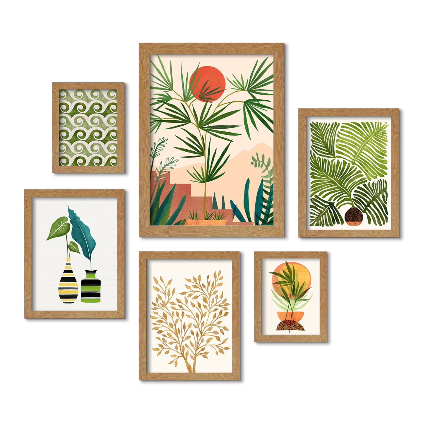 Black and White Weekend In Mojave - 6 Piece Framed Gallery Wall Set