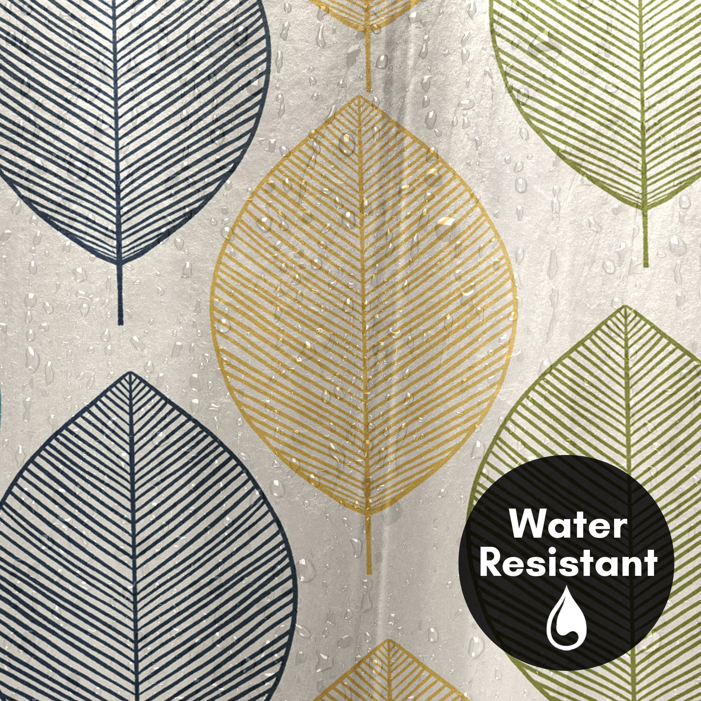71x74 Botanical Shower Curtain with 12 Metal Grommets | Multicolor