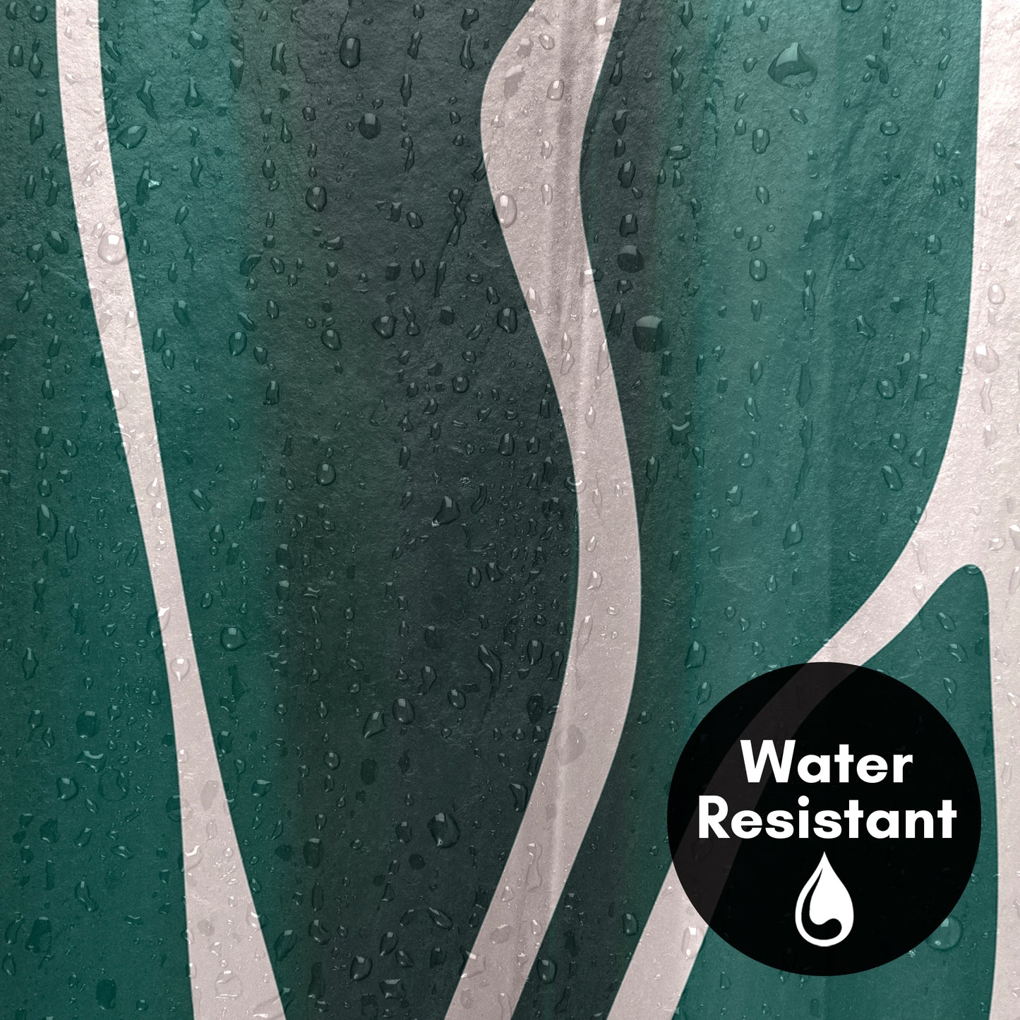 71x74 Abstract Shower Curtain with 12 Metal Grommets | Bold Seaweed Design