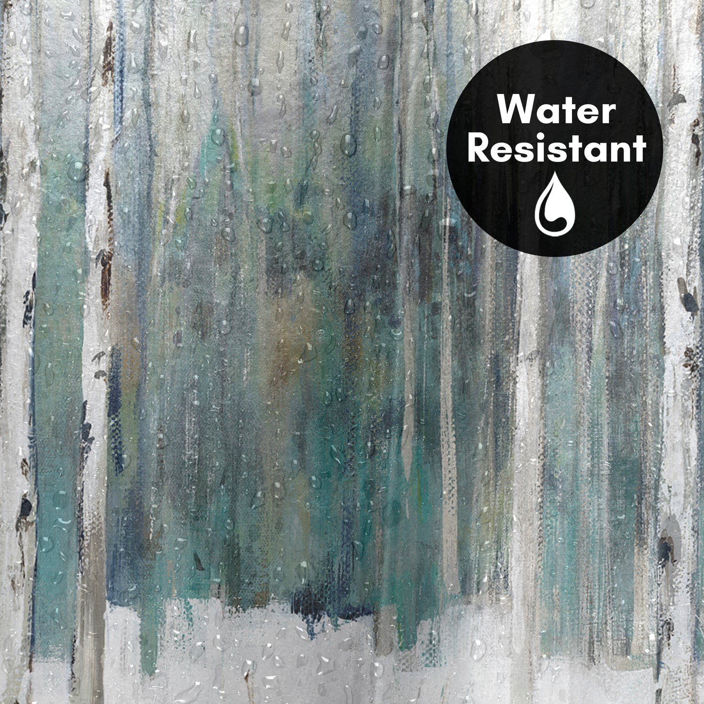 71x74 Abstract Shower Curtain with 12 Metal Grommets | Winters Trail