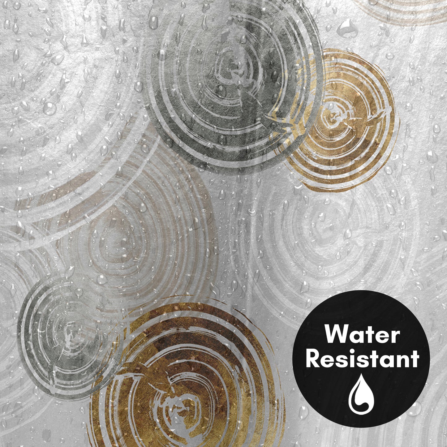71" x 74" Abstract Shower Curtain with 12 Hooks, Spinning I by Pi Creative Art