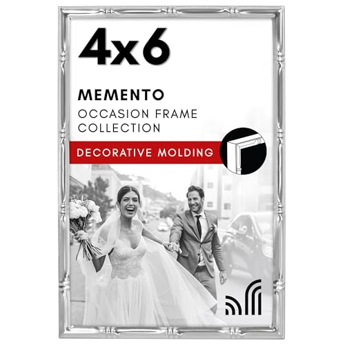 Americanflat Picture Frame | Bamboo-Style Molding | Shatter-Resistant Glass