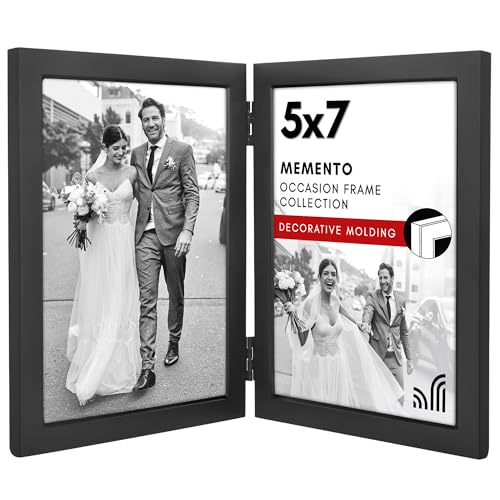 Americanflat Hinged Picture Frame | Wide, Beveled Molding | Shatter-Resistant Glass