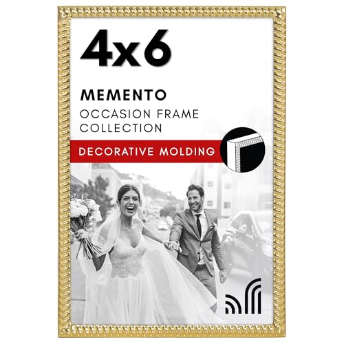 Americanflat Picture Frame | Rope-Style Textured Detailing | Shatter-Resistant Glass