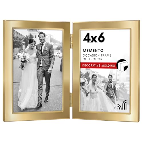 Americanflat Hinged Picture Frame | Wide, Beveled Molding | Shatter-Resistant Glass