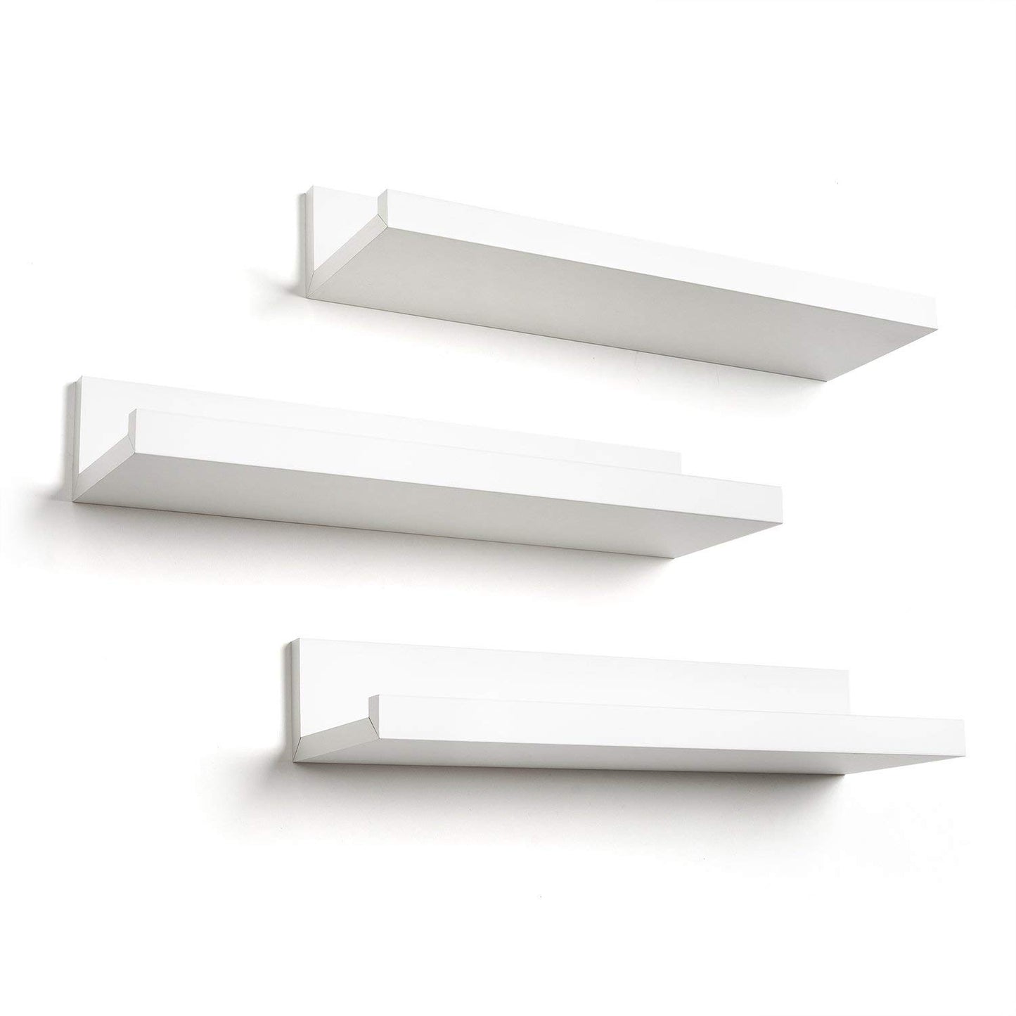 Americanflat | Floating Shelves | Set of 3 | 14-Inch Lipped Ledge