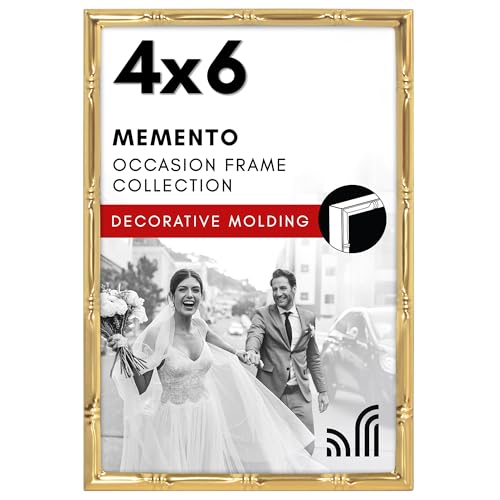Americanflat Picture Frame | Bamboo-Style Molding | Shatter-Resistant Glass