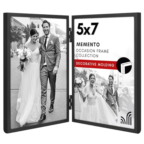 Americanflat Hinged Picture Frame | Classic, Modern Molding | Shatter-Resistant Glass
