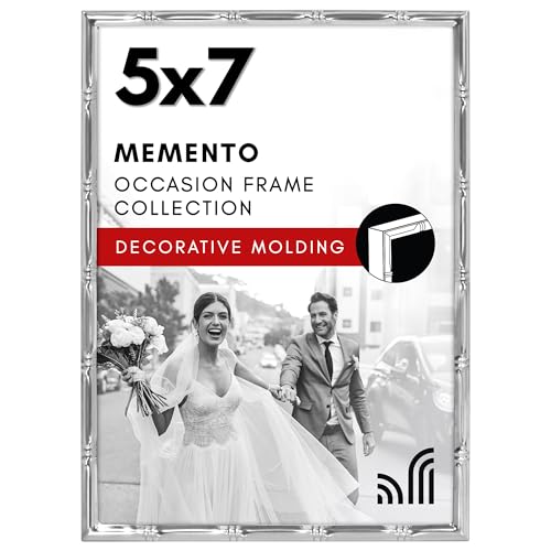 Americanflat Picture Frame | Bamboo-Style Molding | Shatter-Resistant Glass