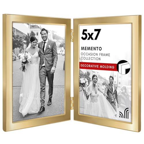 Americanflat Hinged Picture Frame | Wide, Beveled Molding | Shatter-Resistant Glass