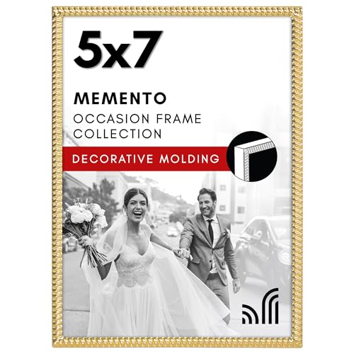 Americanflat Picture Frame | Rope-Style Textured Detailing | Shatter-Resistant Glass