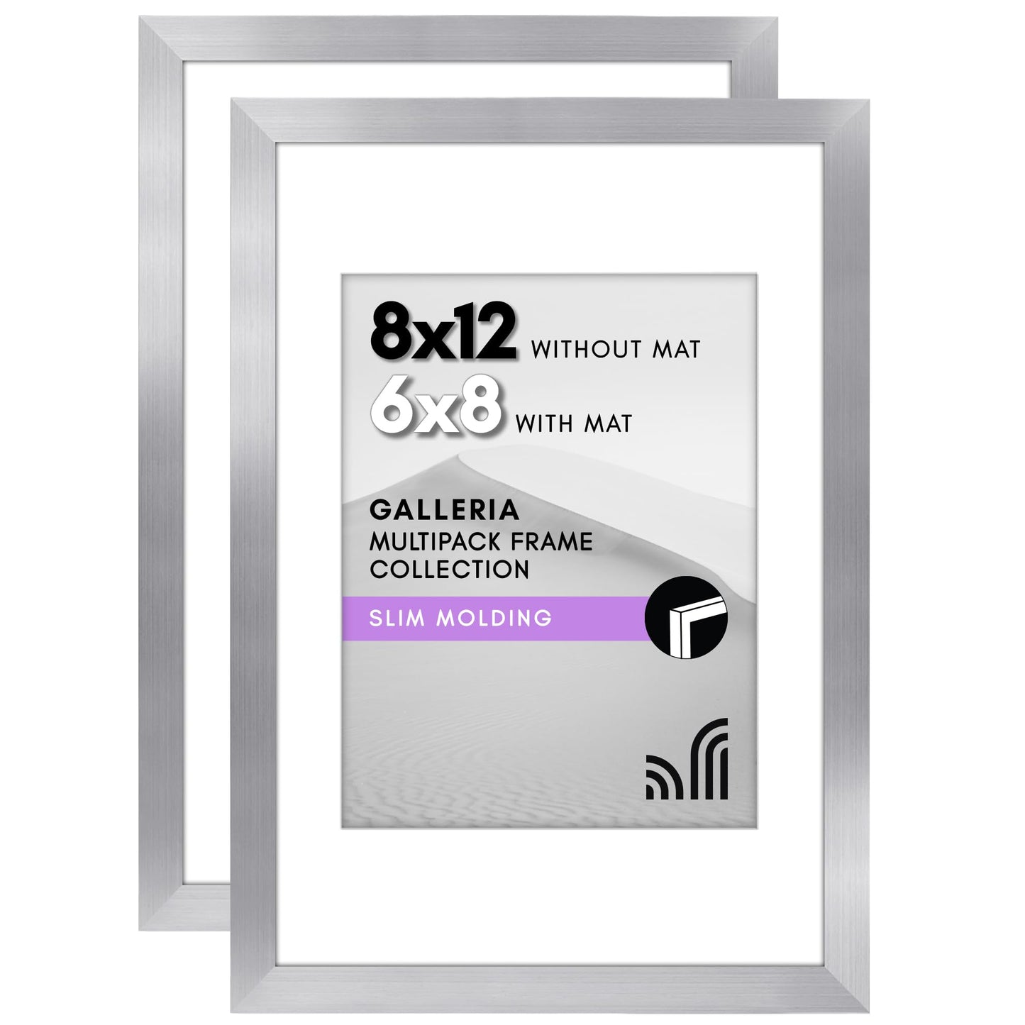 Americanflat Galleria Picture Frames | Set of 2 | With Mat | Acrylic