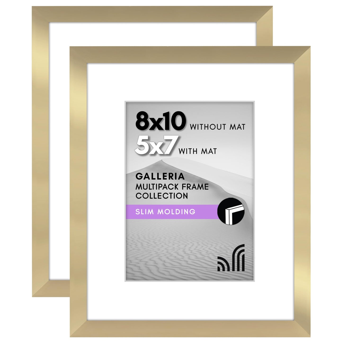 Americanflat Galleria Picture Frames | Set of 2 | With Mat | Acrylic