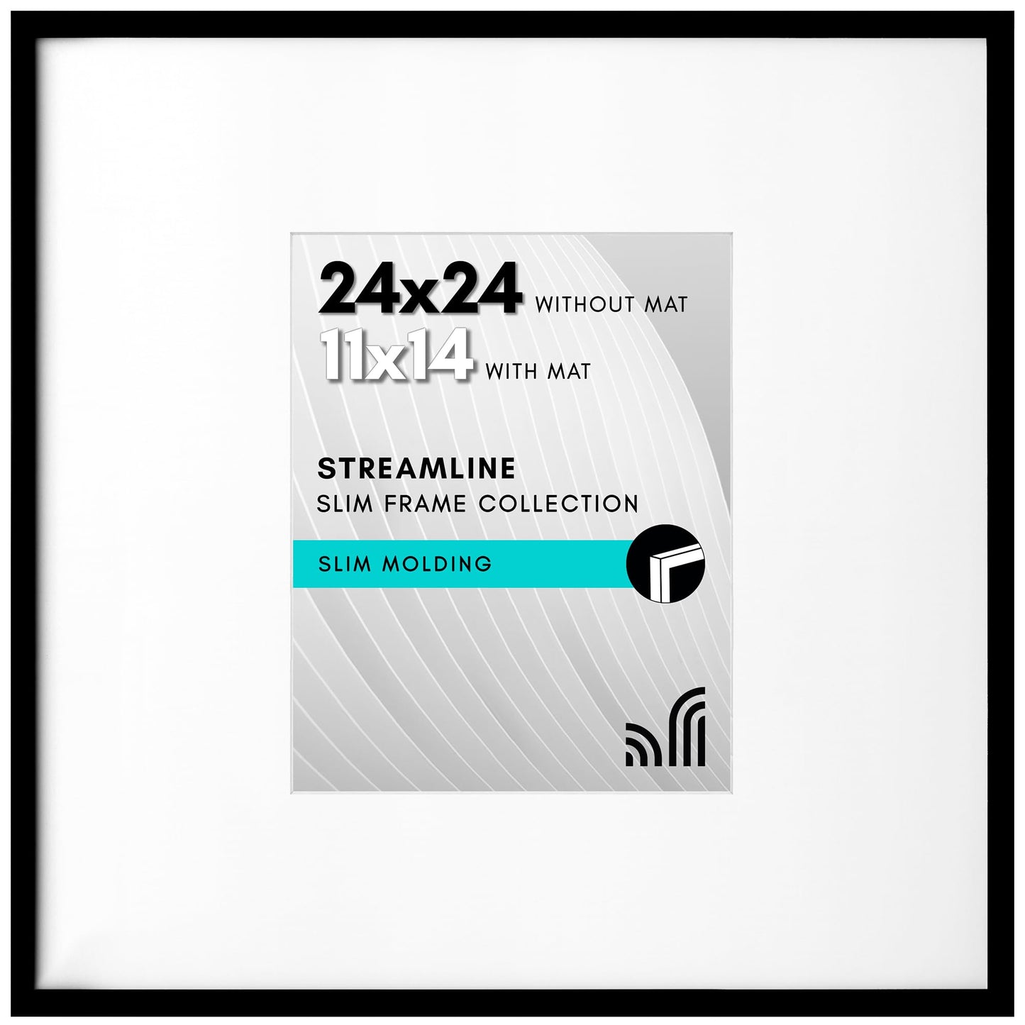 Americanflat | Thin Border Picture Frame | Shatter-Resistant Plexiglass