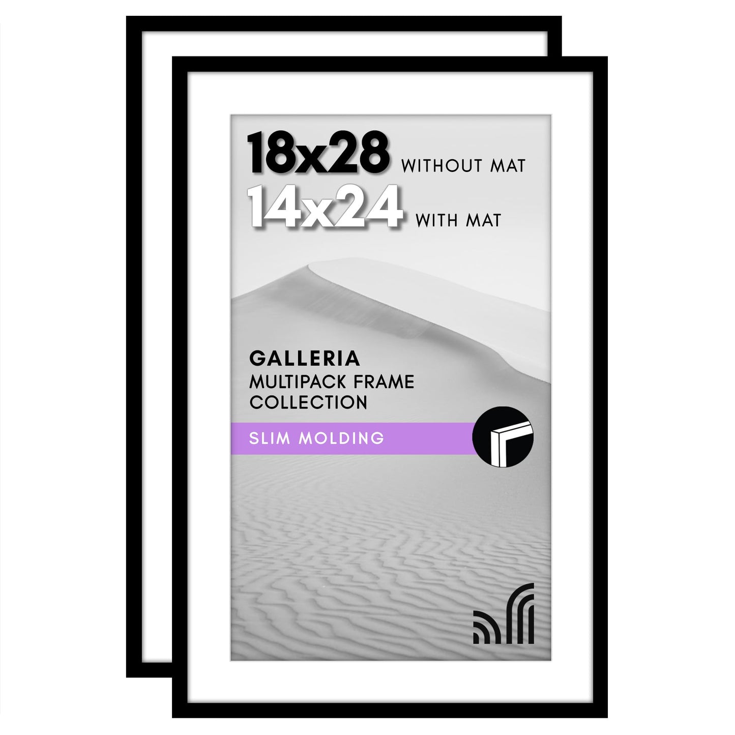 Americanflat Galleria Poster Frames | Set of 2 | With Mat | Acrylic