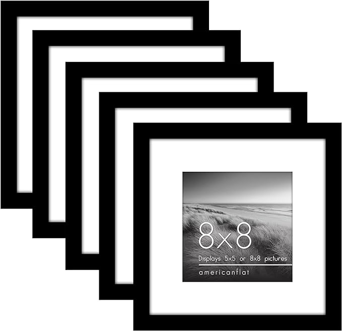 Set of 5 - Classic Gallery Picture Frame with Mat | Galleria Collection