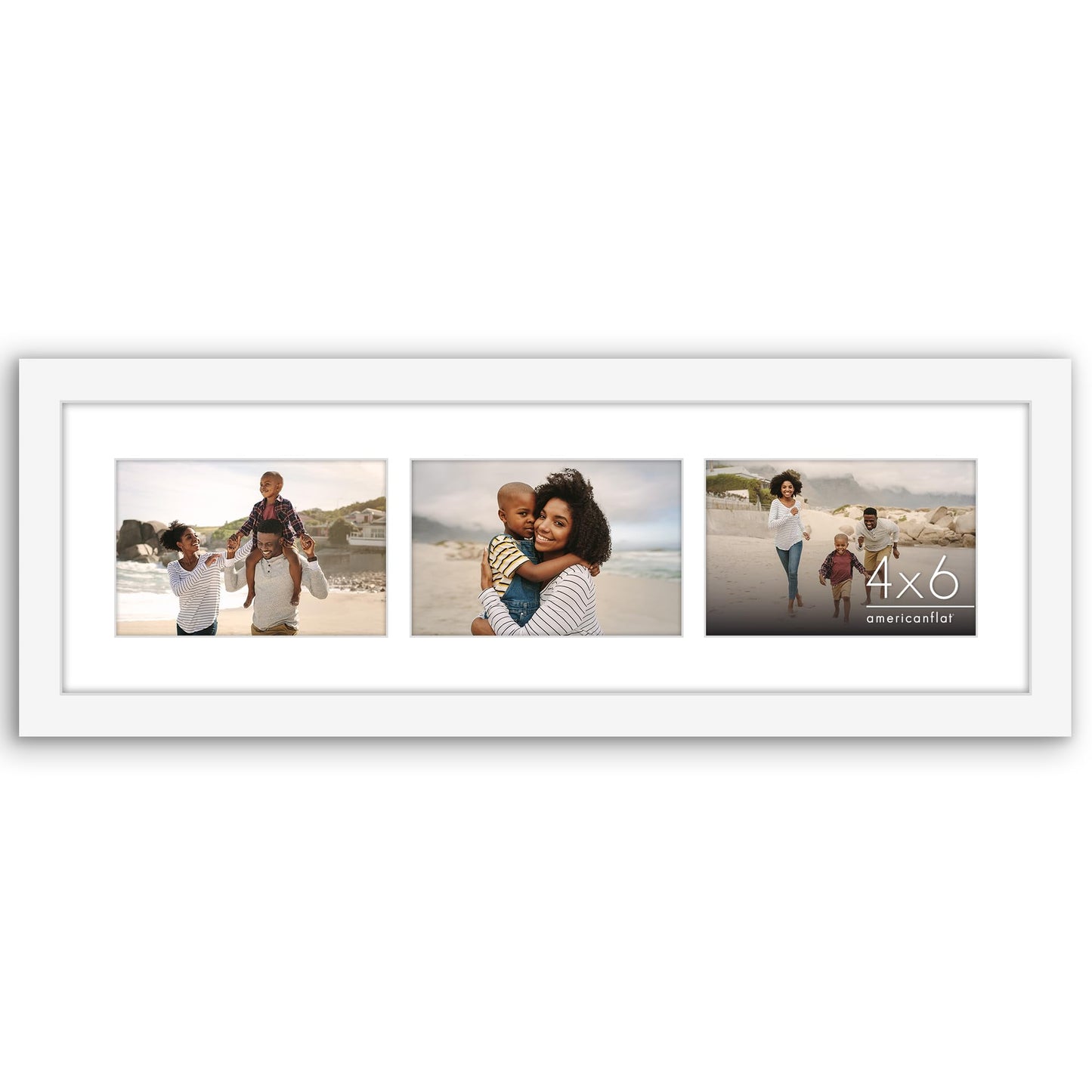 Americanflat Signature Collage Frame | 3-Opening | Shatter-Resistant Glass