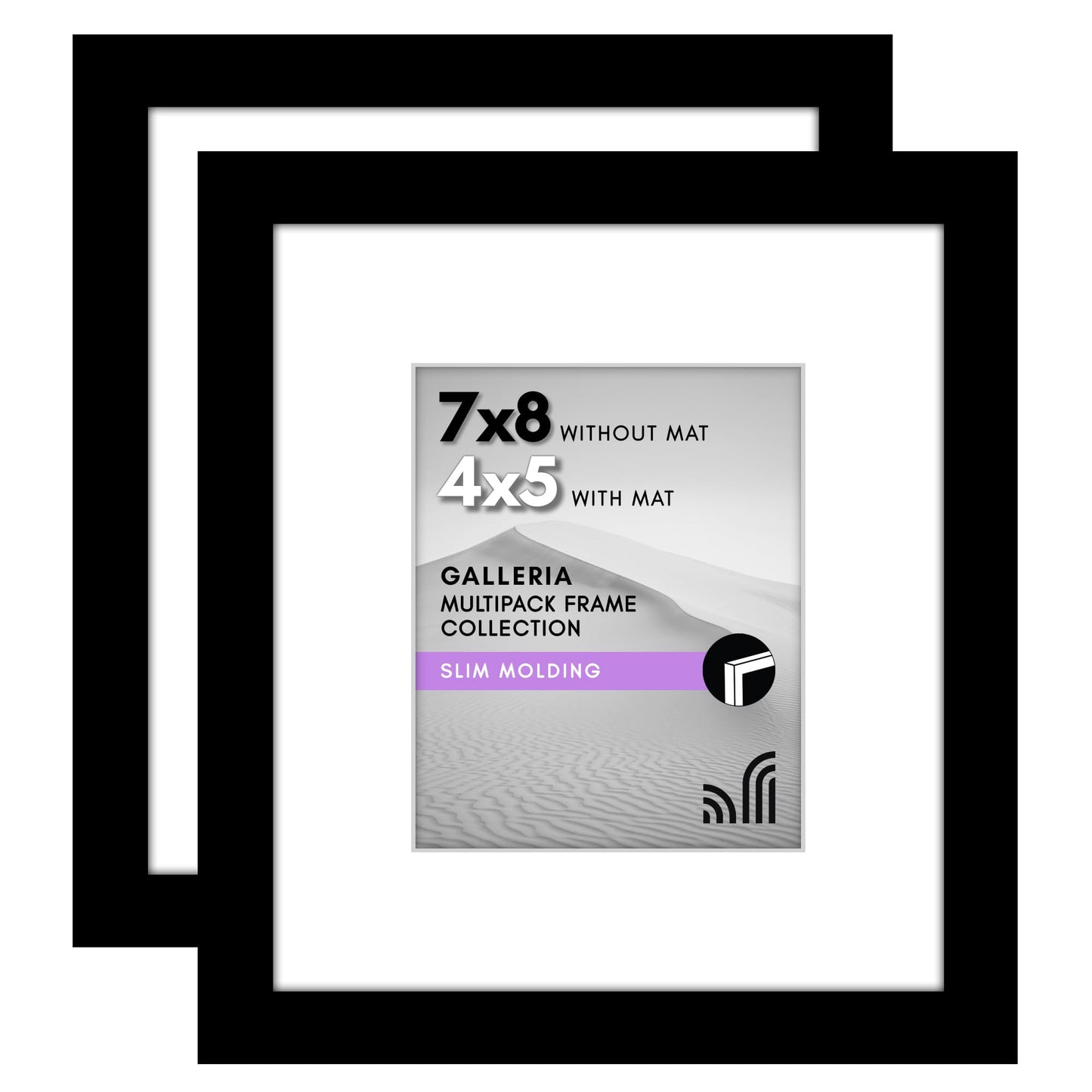 Americanflat Galleria Picture Frames | Set of 2 | With Mat | Acrylic