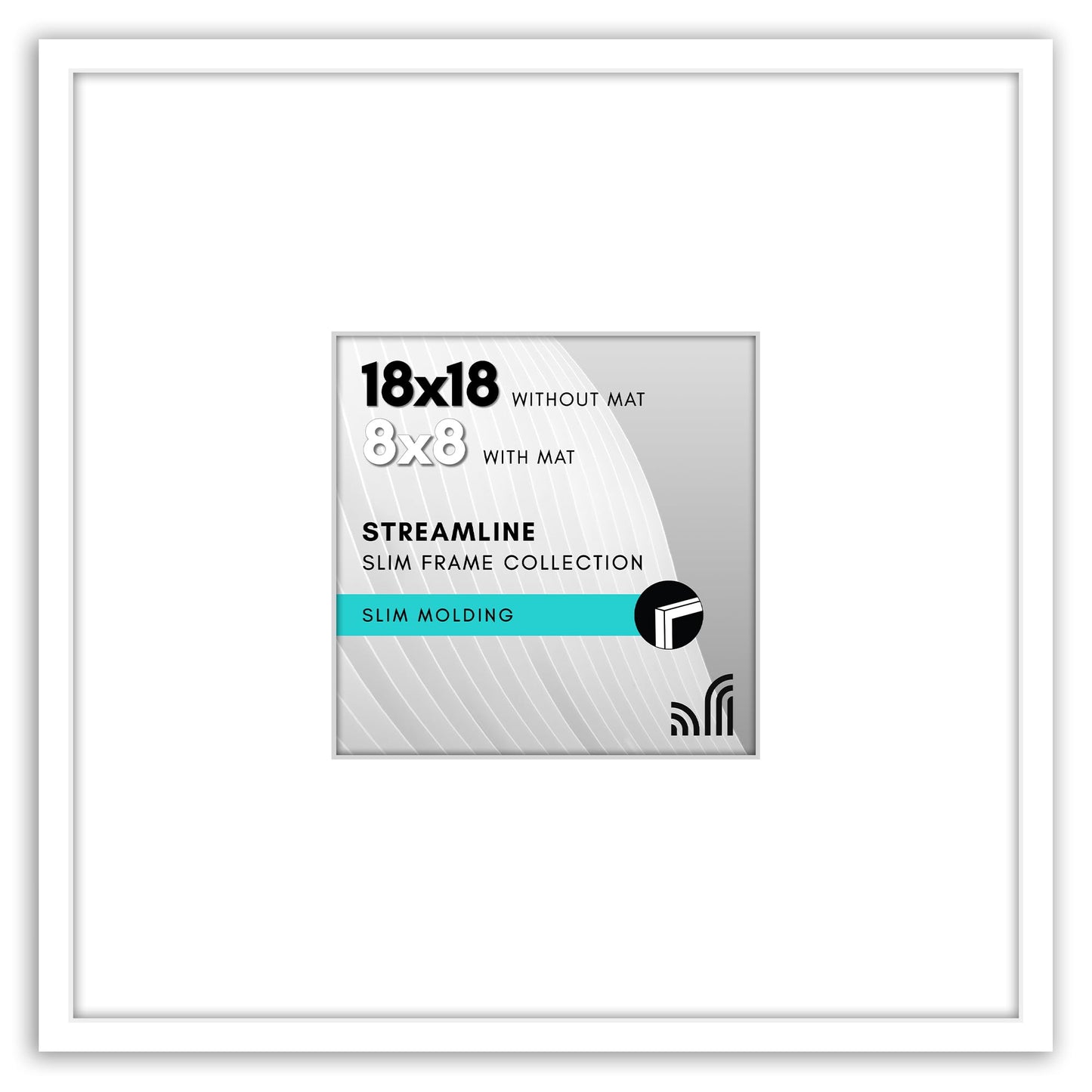 Americanflat | Thin Border Picture Frame | Shatter-Resistant Plexiglass