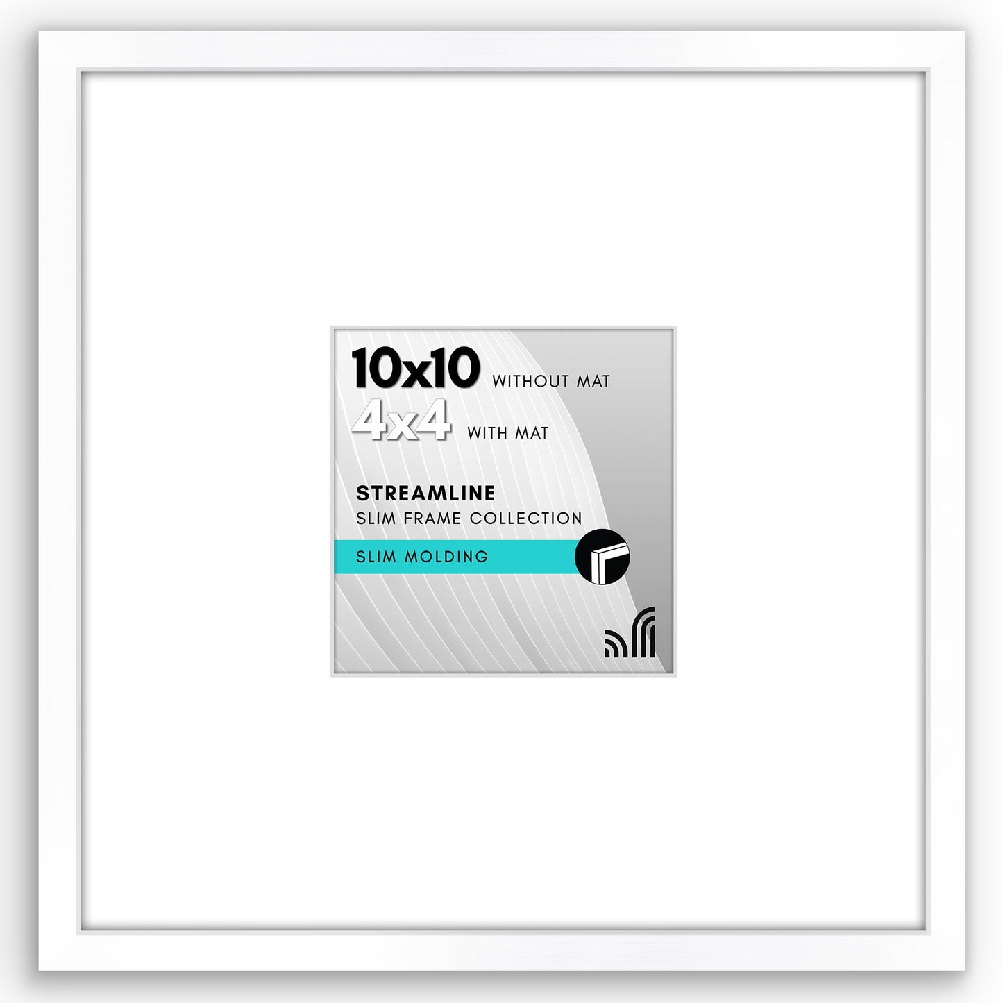 Americanflat | Thin Border Picture Frame | Polished Plexiglass | With Mat