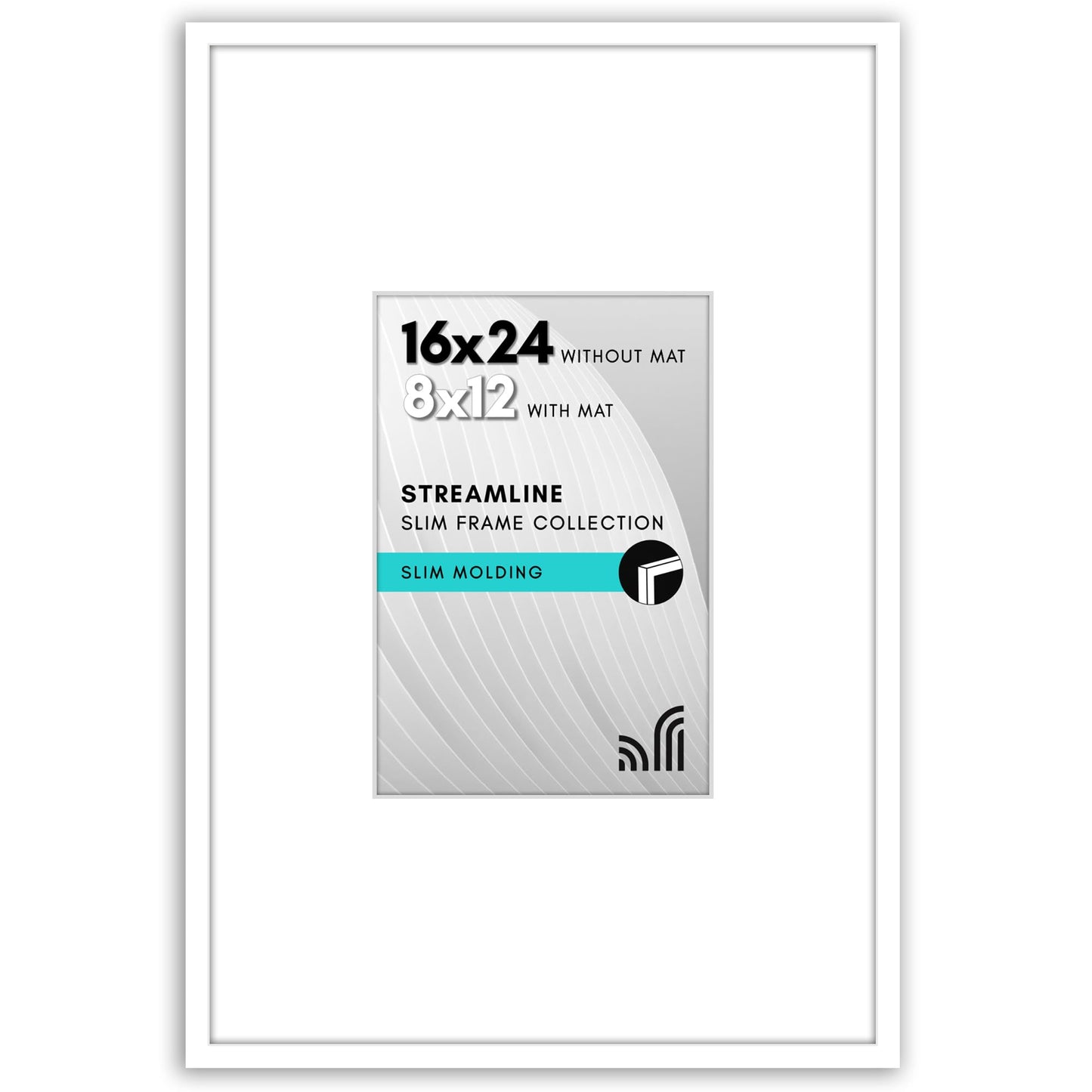 Americanflat | Thin Border Picture Frame | Shatter-Resistant Plexiglass