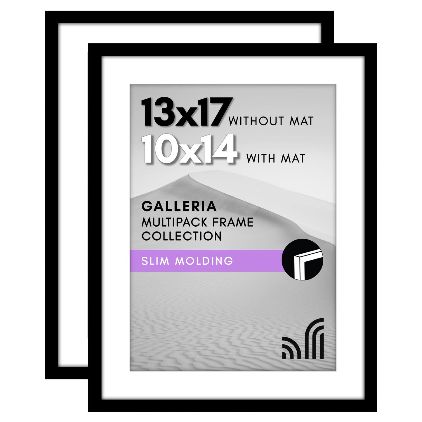 Americanflat Galleria Picture Frames | Set of 2 | With Mat | Acrylic