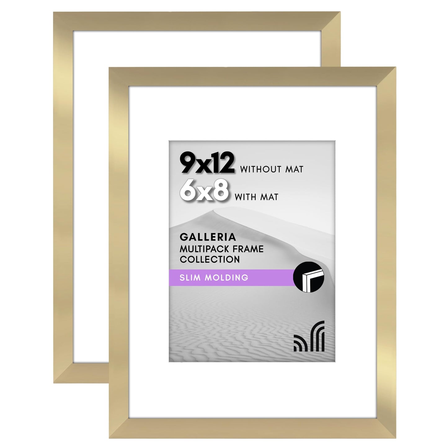 Americanflat Galleria Picture Frames | Set of 2 | With Mat | Acrylic