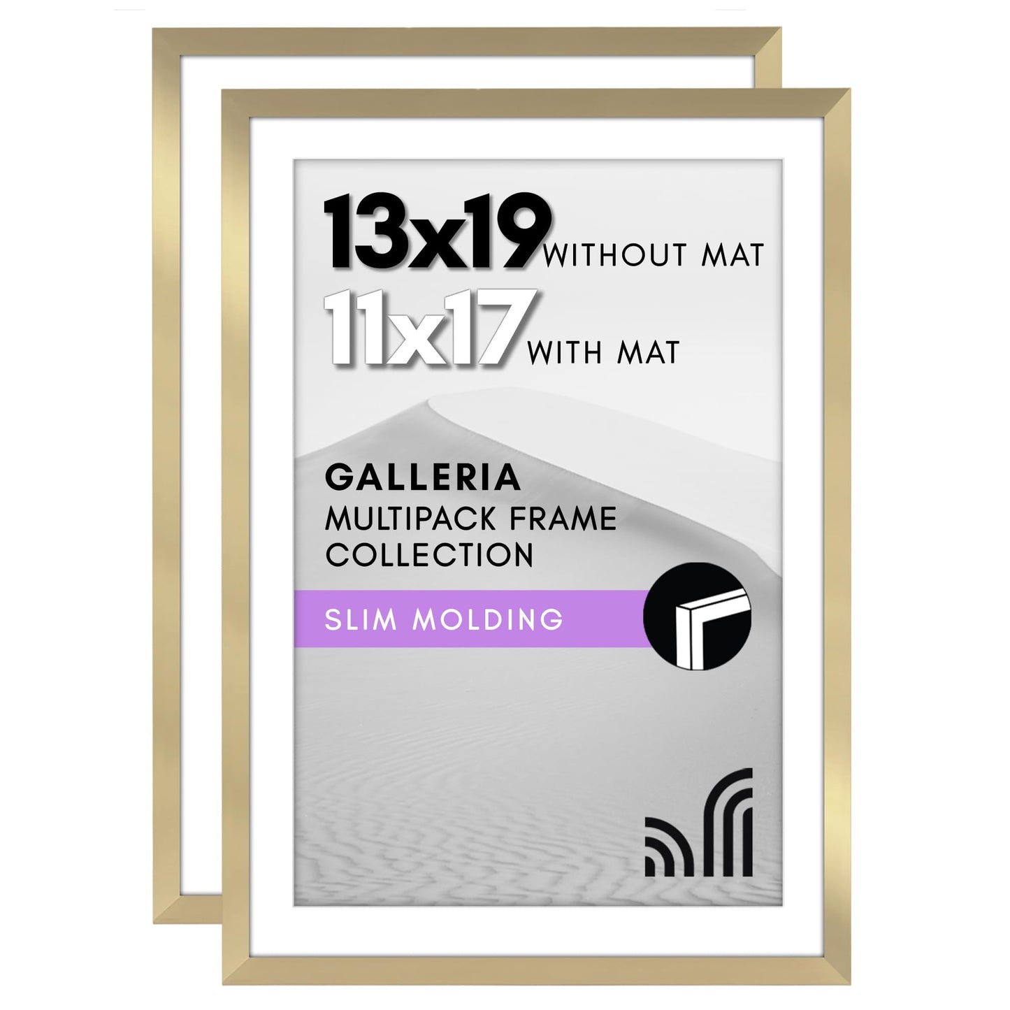Americanflat Galleria Picture Frames | Set of 2 | With Mat | Acrylic