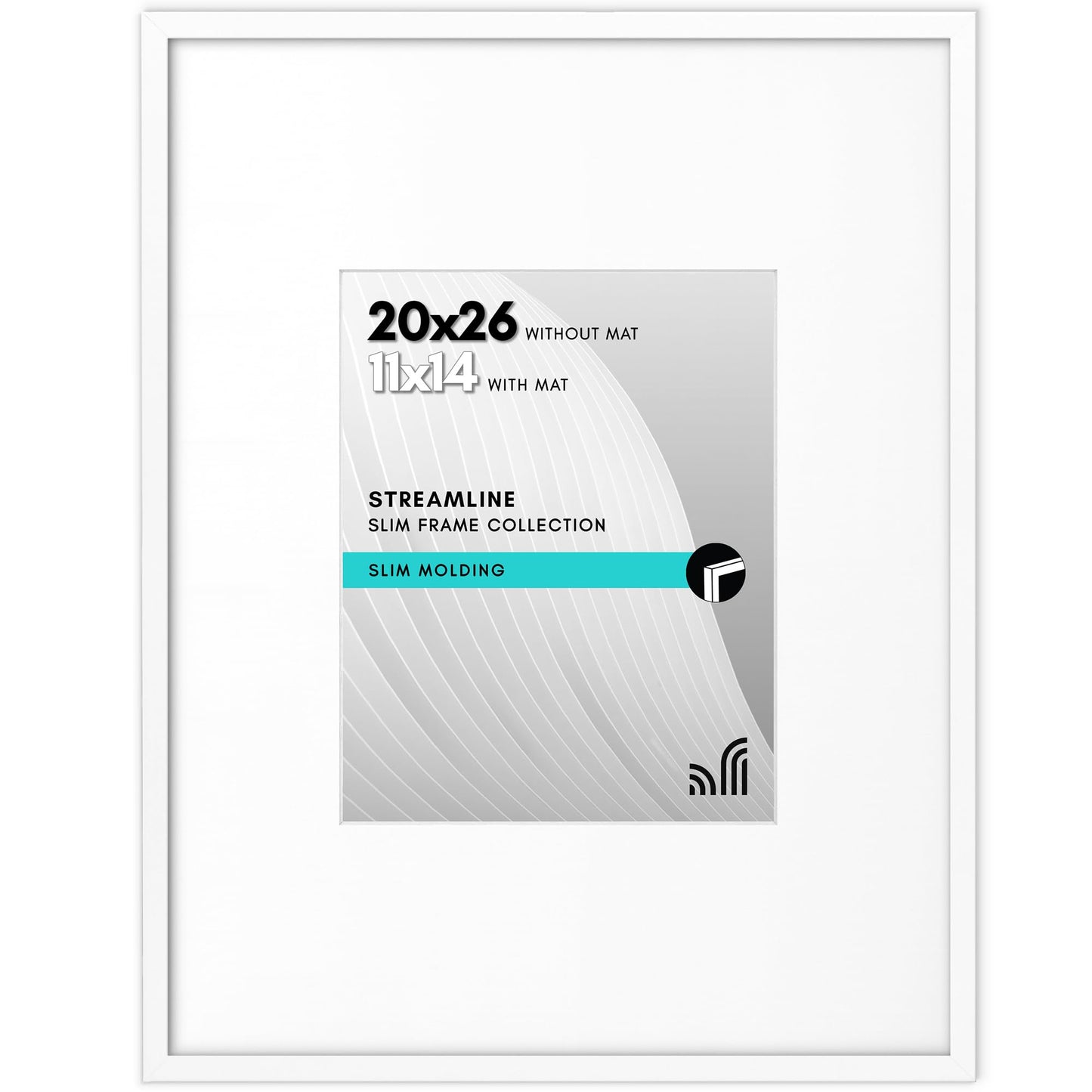 Americanflat | Thin Border Picture Frame | Shatter-Resistant Plexiglass