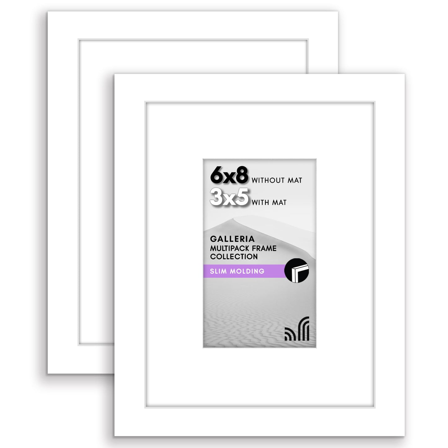 Americanflat Galleria Picture Frames | Set of 2 | With Mat | Acrylic