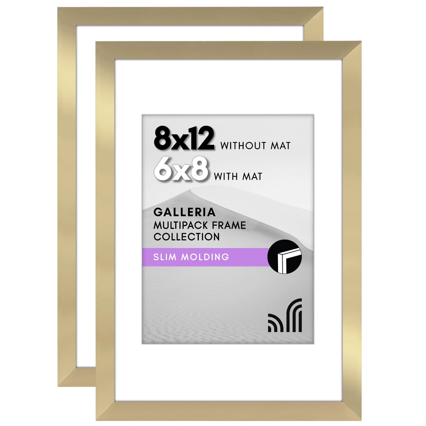 Americanflat Galleria Picture Frames | Set of 2 | With Mat | Acrylic