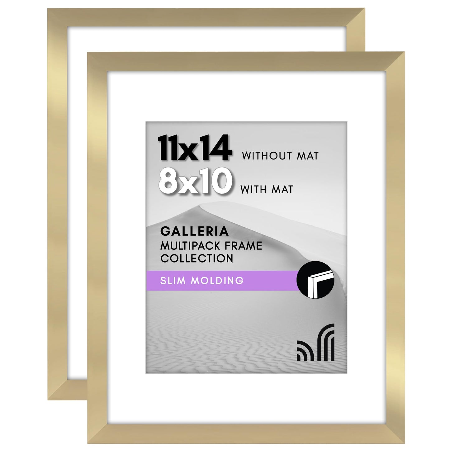Americanflat Galleria Picture Frames | Set of 2 | With Mat | Acrylic