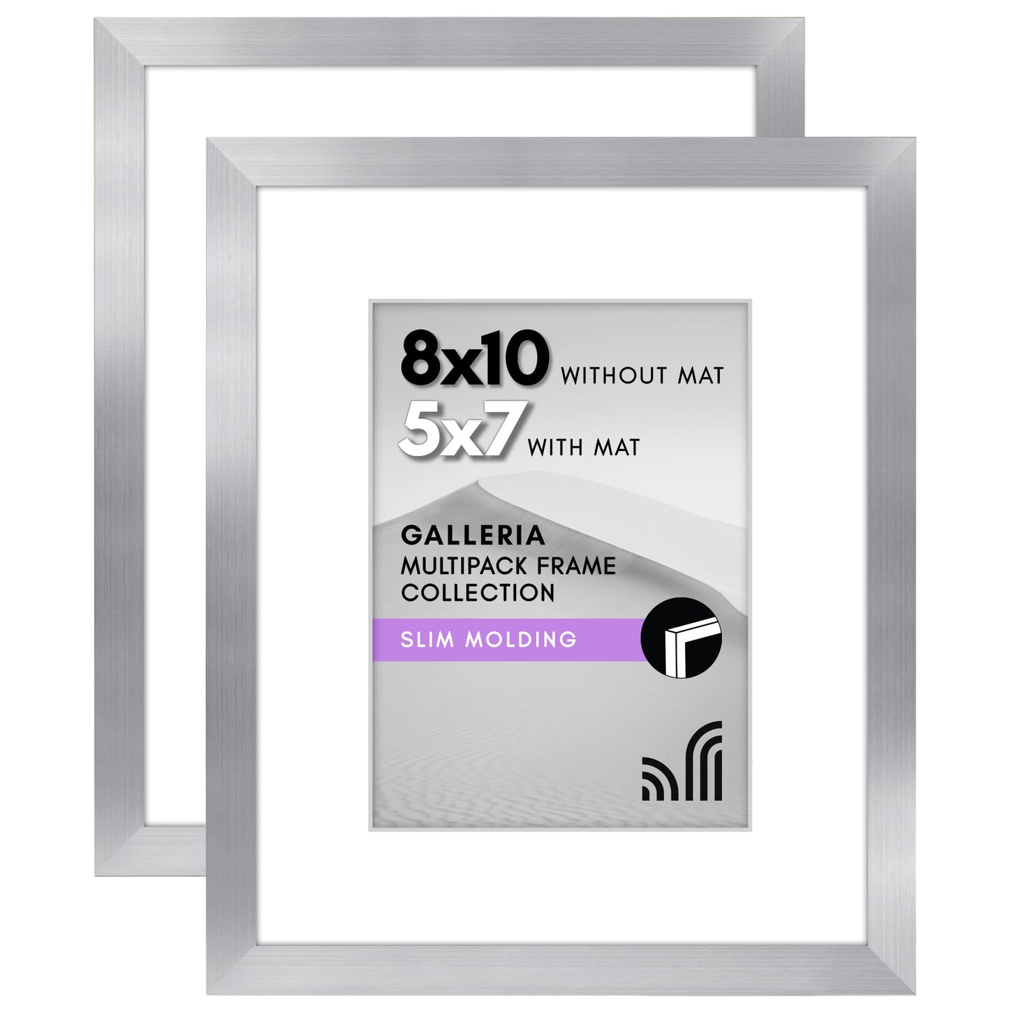 Americanflat Galleria Picture Frames | Set of 2 | With Mat | Acrylic
