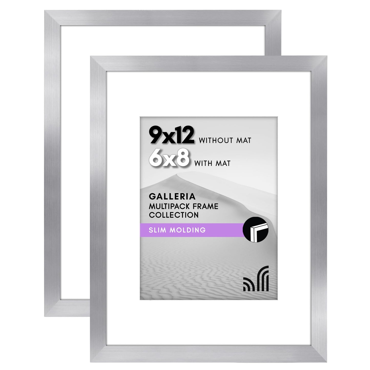 Americanflat Galleria Picture Frames | Set of 2 | With Mat | Acrylic