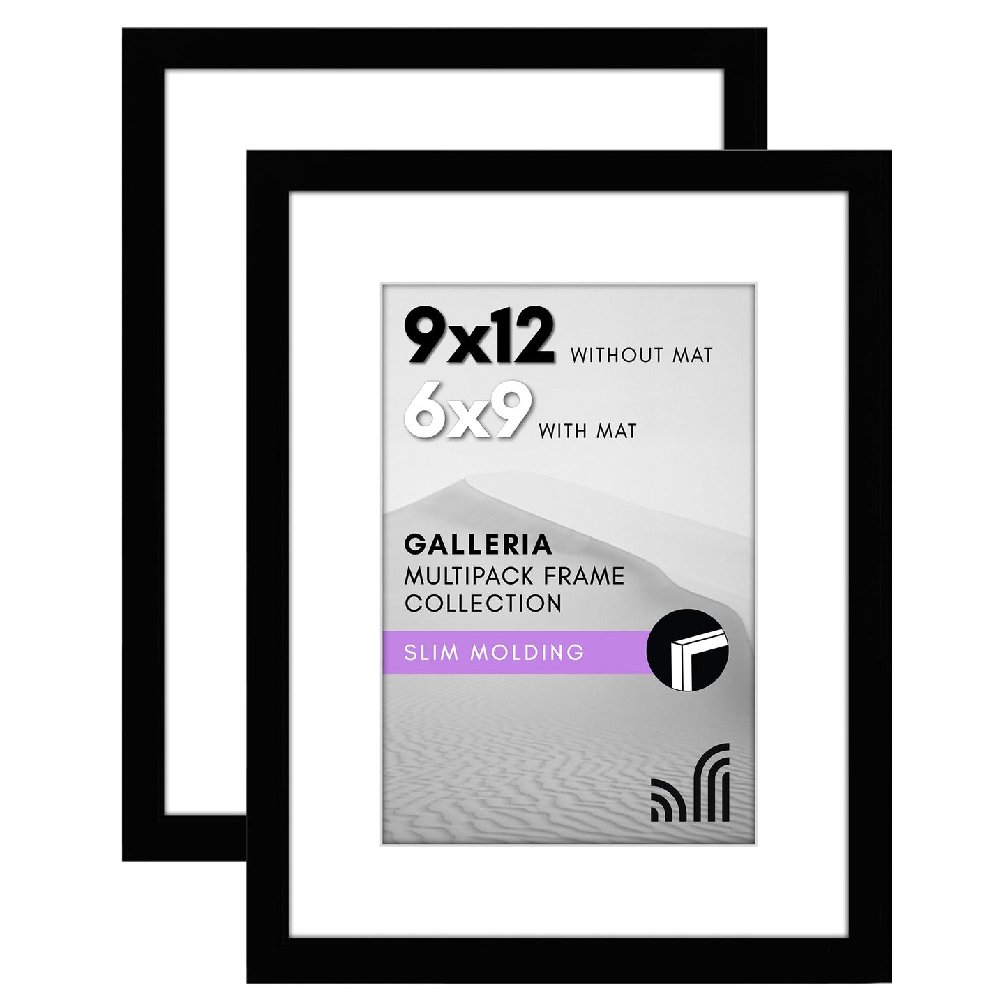 Americanflat Galleria Picture Frames | Set of 2 | With Mat | Acrylic