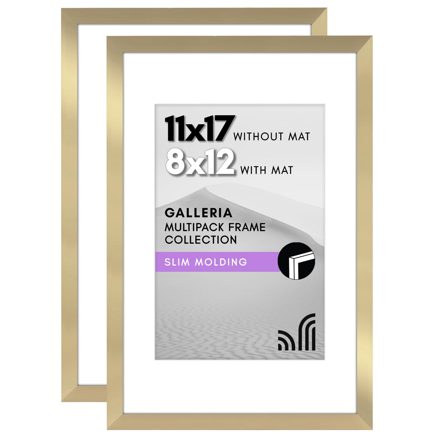 Americanflat Galleria Picture Frames | Set of 2 | With Mat | Acrylic