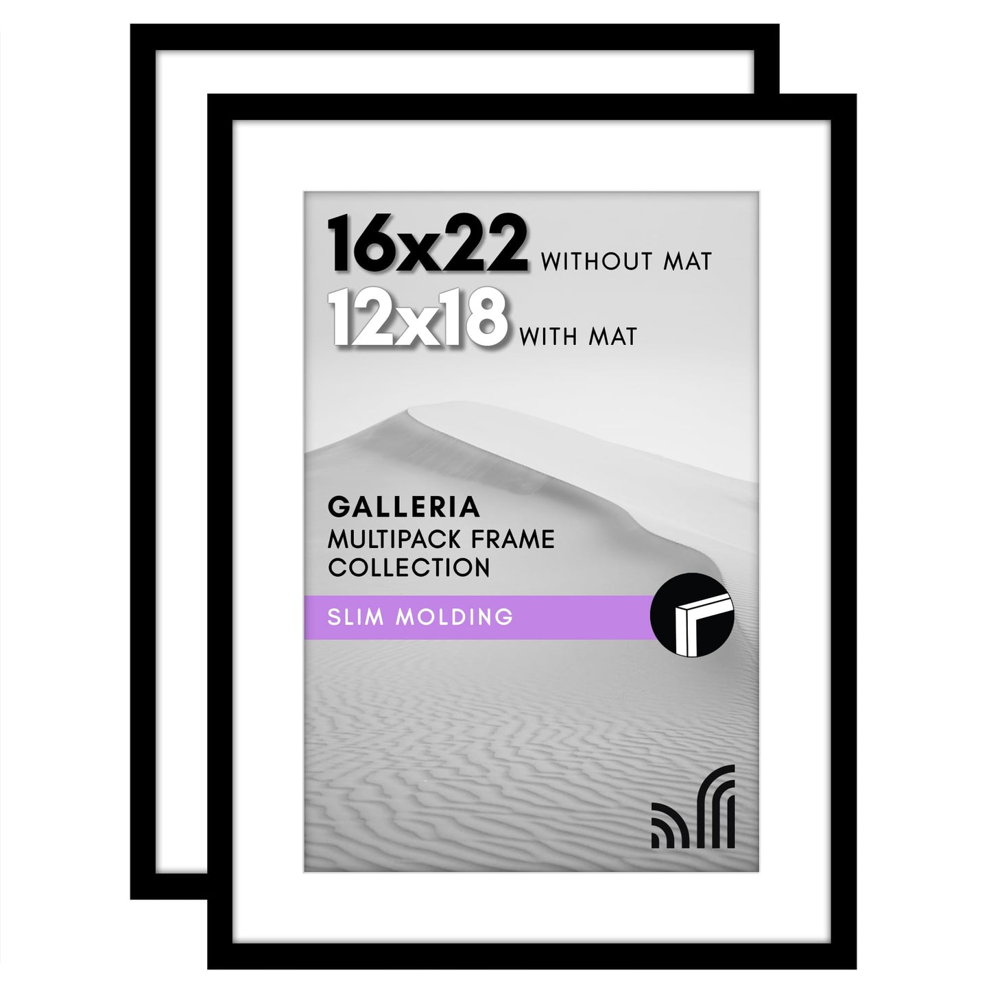 Americanflat Galleria Poster Frames | Set of 2 | With Mat | Acrylic