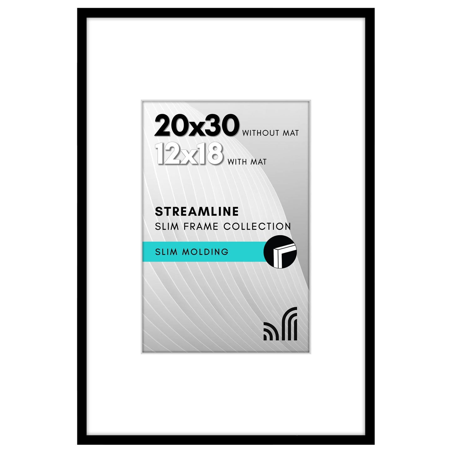 Americanflat | Thin Border Picture Frame | Shatter-Resistant Plexiglass
