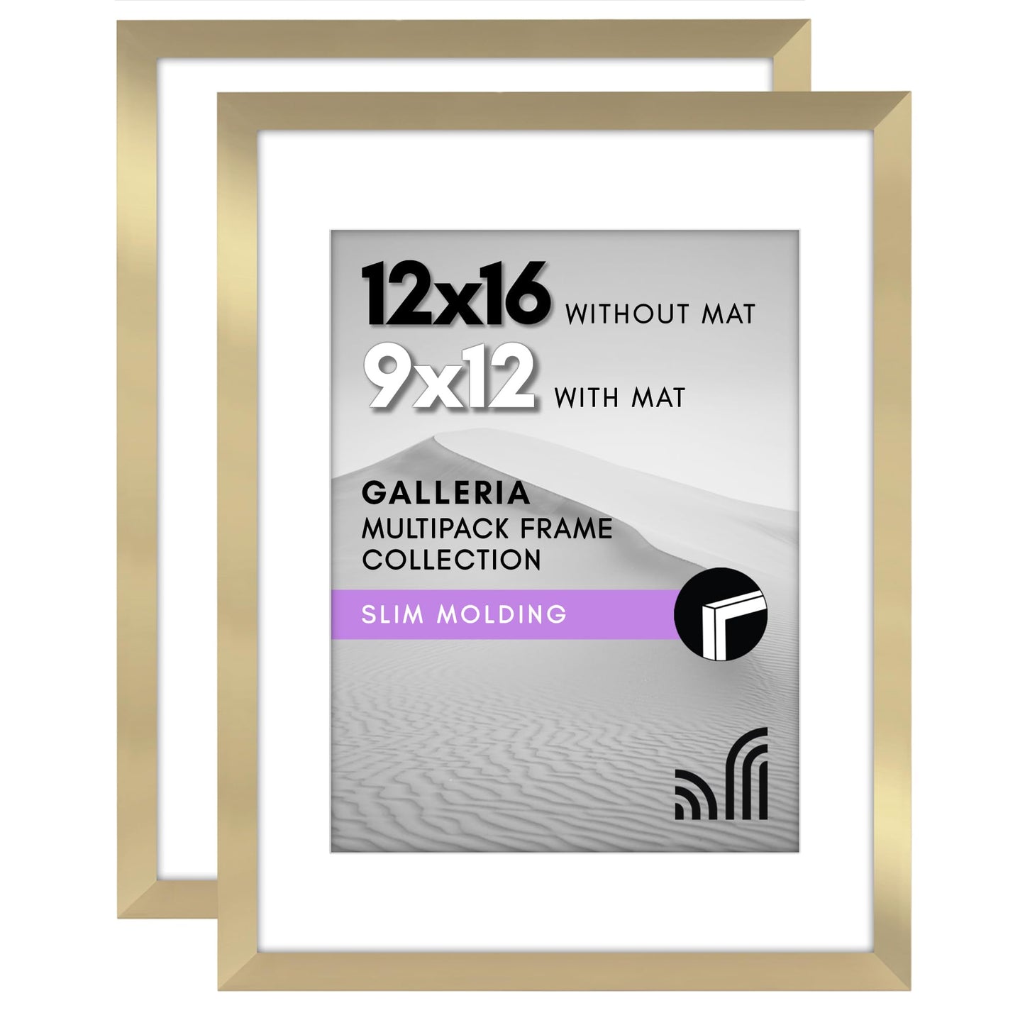 Americanflat Galleria Picture Frames | Set of 2 | With Mat | Acrylic