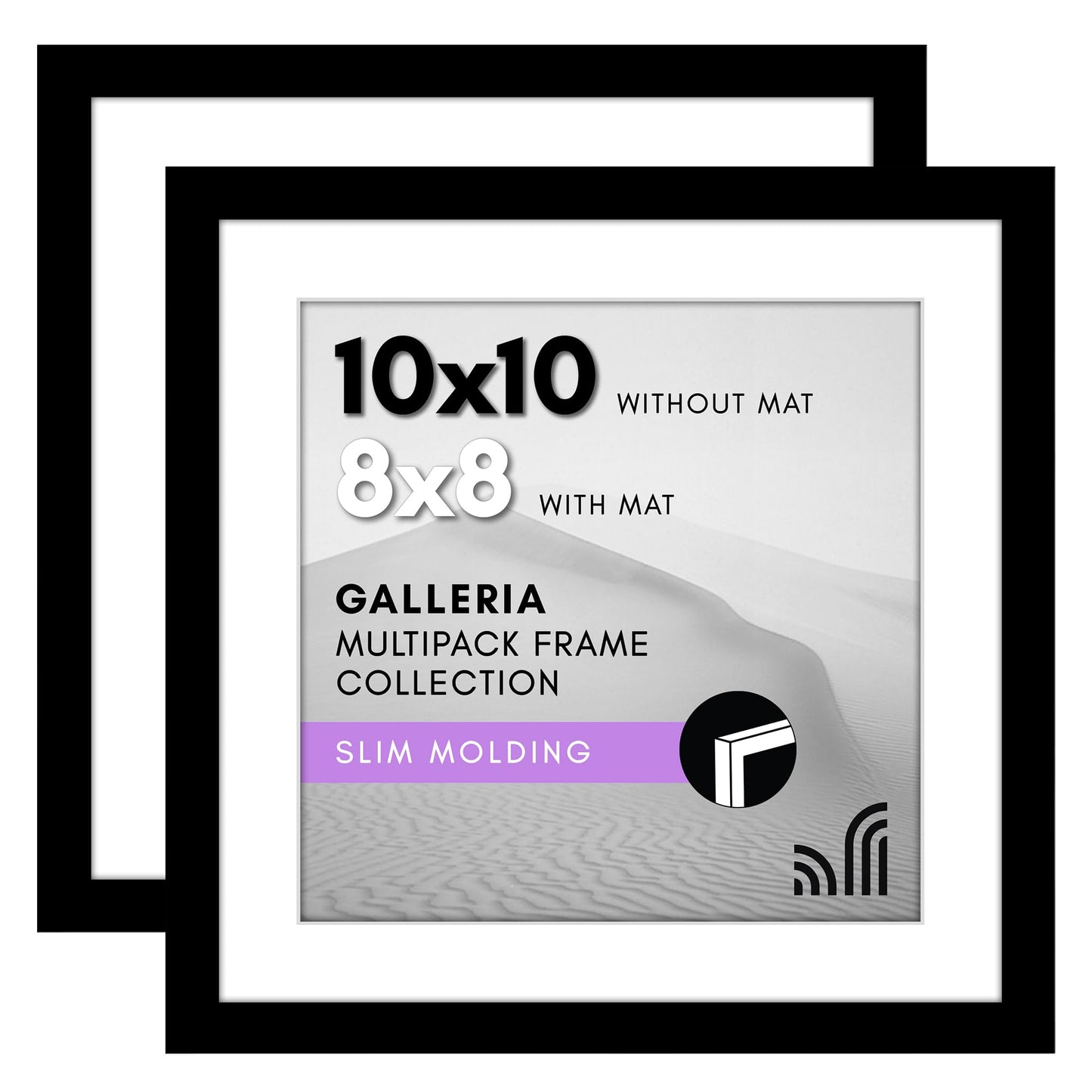 Americanflat Galleria Picture Frames | Set of 2 | With Mat | Acrylic