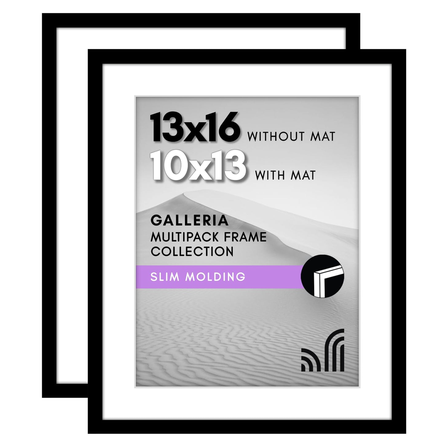 Americanflat Galleria Picture Frames | Set of 2 | With Mat | Acrylic