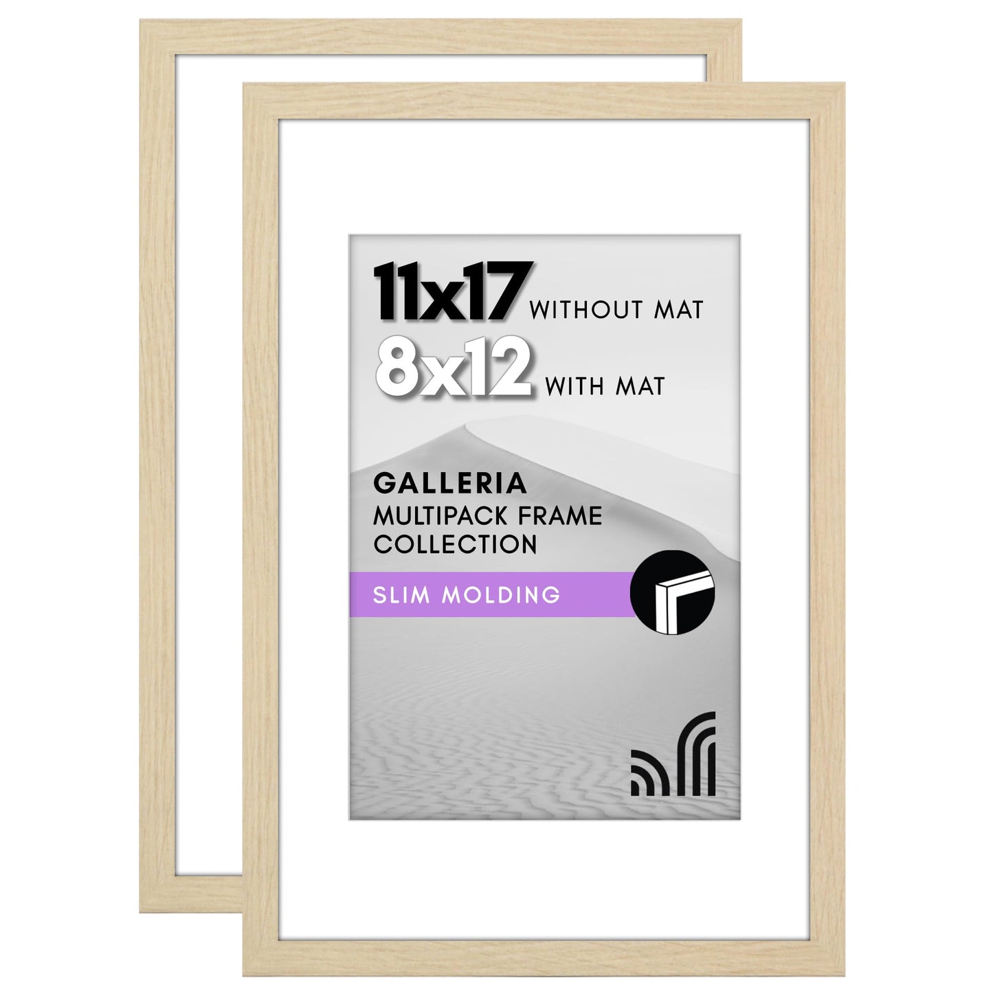 Americanflat Galleria Picture Frames | Set of 2 | With Mat | Acrylic