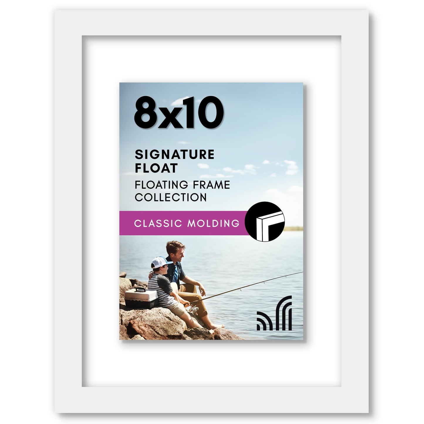 Floating Picture Frame Crystal-Clear Glass - Americanflat